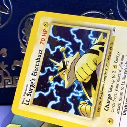 Lt. Surge's Electabuzz Gym Pokemon Card Base WOTC NM - Image 3