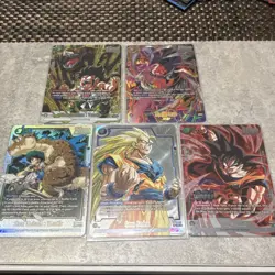 Dragon Ball Super Foil Battle Cards Son Goku Gohan majin Buu FB05 SB02 - Image 1