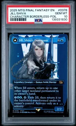 Jill, Shiva's Dominant - Final Fantasy MTG Magic Borderless Rare Foil 378 PSA 10 - Image 1