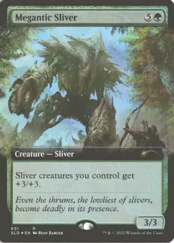 MTG Megantic Sliver (651) *Foil* Extended Art Secret Lair Bonus MT/NM Free Ship - Image 1