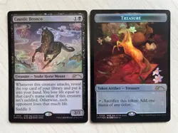 MTG Year of the Horse 2026 Caustic Bronco+Treasure Token NM EN FOIL APAC Promo - Image 1