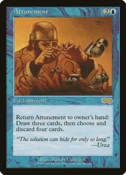 MTG - Attunement - Urza's Saga - X1 - (LP) - - Image 1