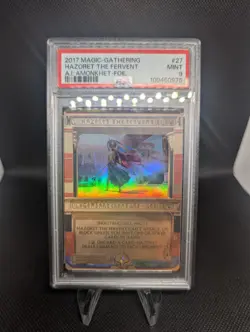 MTG, PSA 9 Amonkhet Masterpiece Hazoret The Fervent INVOCATION FOIL - Image 1