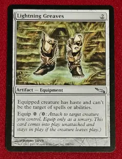 LIGHTNING GREAVES, MAGIC THE GATHERING MIRRODIN SP/NM MTG - Image 1