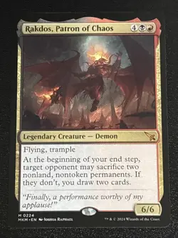 MTG Murders at Karlov Manor Rakdos, Patron of Chaos 0224 NM Mythic - Image 1
