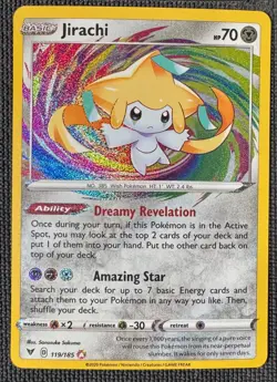 JIRACHI 119/185 AMAZING RARE VIVID VOLTAGE POKEMON NM - Image 1