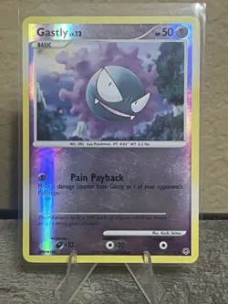 Gastly Reverse Holo 82/130 2007 Pokemon TCG Diamond & Pearl MP/HP - Image 1