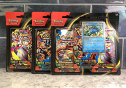 Pokemon Mega Evolution 3 Pack Blister includes 3 Blister Packs 9 total packs NEW - Image 1