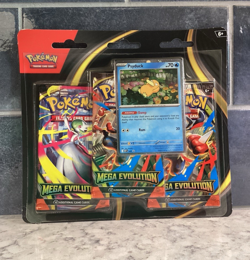 Pokemon Mega Evolution 3 Pack Blister includes 3 Blister Packs 9 total packs NEW - Image 2