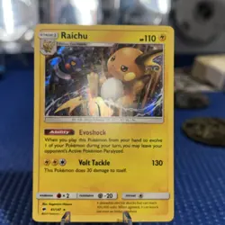 Pokemon Sun & Moon Burning Shadows Raichu 41/147 Holo Rare - Image 2