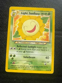 Pokemon TCG - Light Sunflora 72/105 - Neo Revelation - LP/MP - Image 1