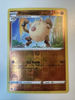 Pokemon Card - SWSH - Fusion Strike Primeape 134/264 Reverse Holo - NM - Image 1