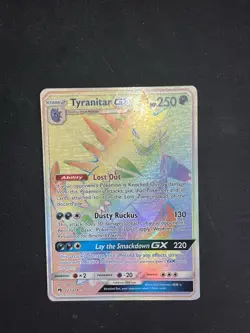 Pokemon TCG Lost Thunder Tyranitar GX Secret Rare 223/214 - Image 3