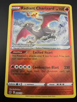 Radiant Charizard 020/159 Pokemon Crown Zenith Radiant Rare Holo Near Mint - Image 3