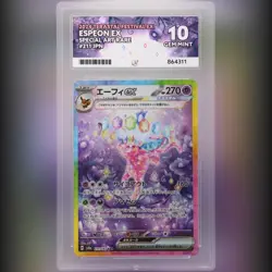 Pokemon TCG - Espeon ex 211/187 SAR 2024 Terastal Festival GEM MINT ACE 10 - Image 1