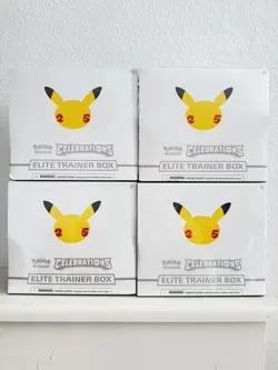 Lot Of 4 Pokemon 25th Anniversary Celebrations Elite Trainer Box (ETB) Sealed - Image 1