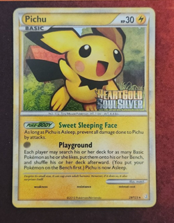 Pokemon TCG • Pichu • Prerelease 28/123 • HeartGold SoulSilver • NM Stamped Holo - Image 1