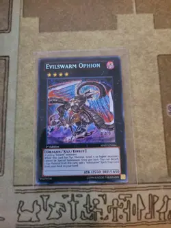 YUGIOH EVILSWARM OPHION HA07-EN064 SECRET 1ST ED MP - Image 1