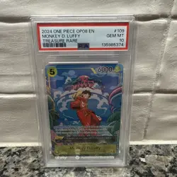 2024 One Piece Two Legends Monkey.D.Luffy Treasure Rare #OP07-109 PSA 10 - Image 1