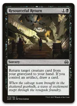 Resourceful Return #70 (NM) Aether Revolt AER Magic MTG - Image 1