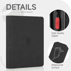 9 Pocket Trading Card Zip Binder, 360 Cards, Premium Exo-Tec Album Mater - Image 4