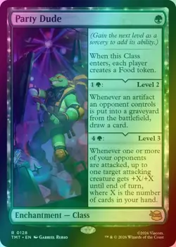 MTG Party Dude – TMNT – Foil – Default Art – Enchantment Class – Collector Card - Image 1