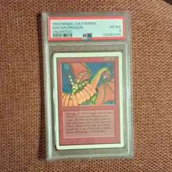 Magic: The Gathering Shivan Dragon Creature Regular Red Unlimited Rare 1993 PSA - Image 1
