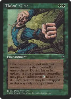 Thelon's Curse LP Fallen Empires Green Enchantment Mtg Magic English Regular - Image 1