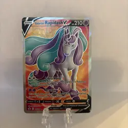 Pokemon Galarian Rapidash V Full Art Ultra Rare Holo 167/198 Chilling Reign Card - Image 1