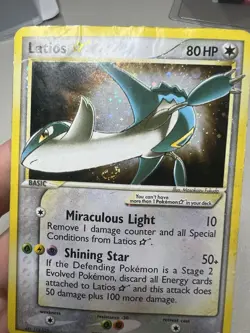 SWIRL 2005 EX Deoxys GOLD STAR Latios Holo Foil 106/107 Pokemon - Image 3