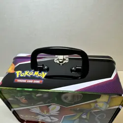 Pokemon Fall Collectors Chest Tin Lunchbox Charizard Pikachu Vivid Voltage EMPTY - Image 4