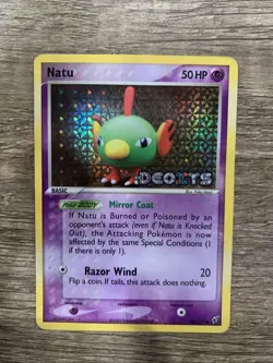 Pokemon Card - Natu Deoxys 66/107 Common Reverse Holo Stamped - Image 1