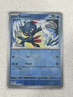 Pokemon Scarlet Violet Shrouded Fable Sneasel 013/064 Reverse Holo NM - Image 1