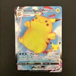 Surfing Pikachu VMAX 009/025 Pokemon TCG Celebrations NM Ultra Rare - Image 1