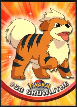 1999 Pokemon TV Animation Series 1 #58 Growlithe Blue Logo - Image 1