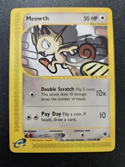 Pokemon Expedition Meowth 121/165 NEAR MINT - Image 1