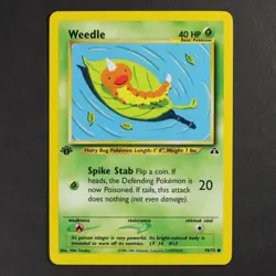 Weedle 70/75 Neo Discovery 1st Edition Pokemon TCG P-LP Great Condition - Image 1