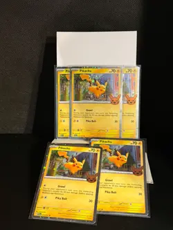 Pokemon TCG Trick Trade Pikachu 062/193 Holo x5 & 018/091 Cosmos Holo x5 - Image 2
