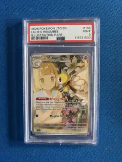 2025 Lillie's Ribombee 164/159 Pokemon Journey Together Illustration Rare PSA 9 - Image 1
