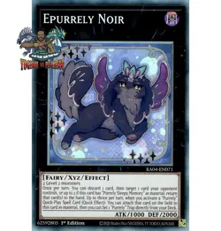 Yugioh! 1x Epurrely Noir RA04-EN071 Collector's Rare 1st Ed NM - Image 1