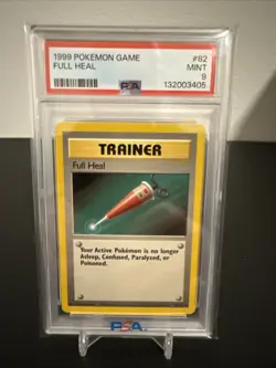 FULL HEAL 82/102 POKEMON TRAINER CARD 1999 BASE SET - PSA 9 MINT - Image 1