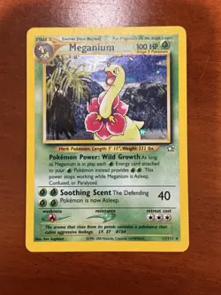 Pokemon TCG Meganium Neo Genesis Holo Rare Card #11/111 LP/Excellent Condition - Image 1