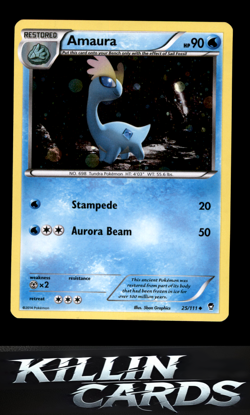 Amaura - 25/111 (Cosmos Holo) 025/111 Pokemon Promo Miscellaneous Cards & Produc - Image 1