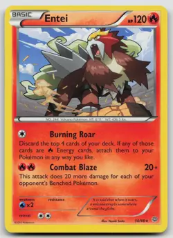 Entei (14) 14/98 XY - Ancient Origins Rare Pokemon TCG Card - Image 1