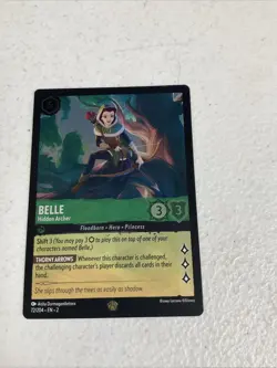 Disney Lorcana TCG Belle Hidden Archer 72/204 Foil Card - Image 1