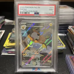 2023 Pokemon Pal En-Paldea Evolved #211 Raichu Illustration, PSA 9, 211/193 - Image 1