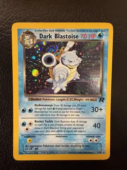 Pokemon TCG Dark Blastoise Holo Rare Card 3/82 With Swirl 🌀 NM/LP - Image 1