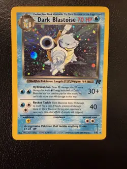 Pokemon TCG Dark Blastoise Holo Rare Card 3/82 With Swirl 🌀 NM/LP - Image 2