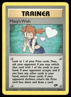 Pokemon Cards Misty's Wish 108/132 Unlimited Gym Challenge WOTC Rare LP - Image 1