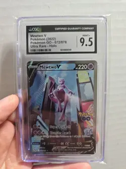 Mewtwo V CGC 9.5 Alt Art Pokemon Go 072/078 Full Art Pokemon Card 2022 - Image 3